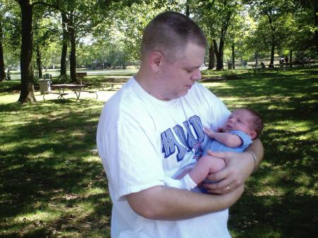 Daddy (Jason) and Xander at the park.