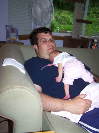 sleeping babies are for Daddies