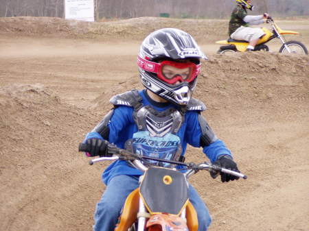 Tanner on his motorcycle