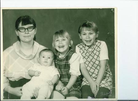 Me,and my 3 of 4 kids in 1970