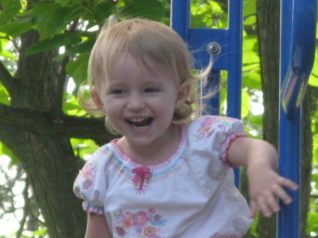 Caitlynn having fun at the park