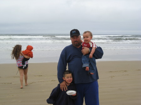 Allen and the boys at Pismo Beach