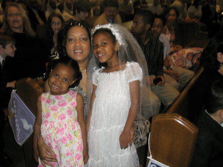 Alexandra, Mami and Gabriela's 1st communion