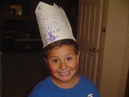 Ramon made his own b-day hat.