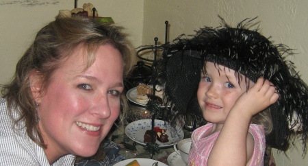 My niece and I at tea.