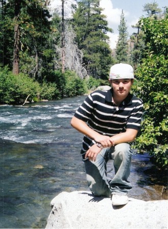 My son Corbin at the Truckee River Aug 2007