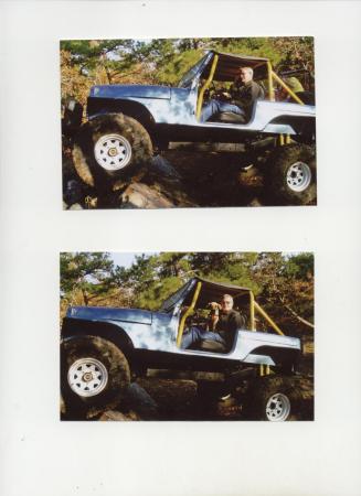 Rob & High Beam and Rudy the Jeep