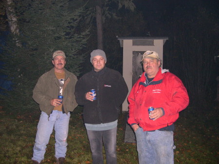 Pat (left) in Canada at Cabin.