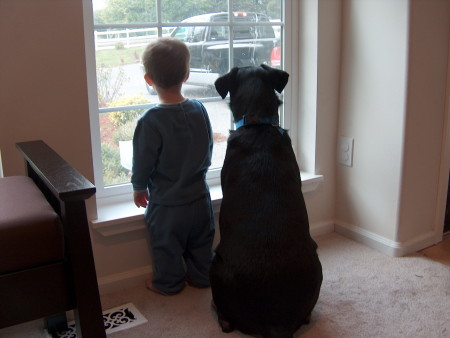 Connor and Brutus enjoying a quiet moment