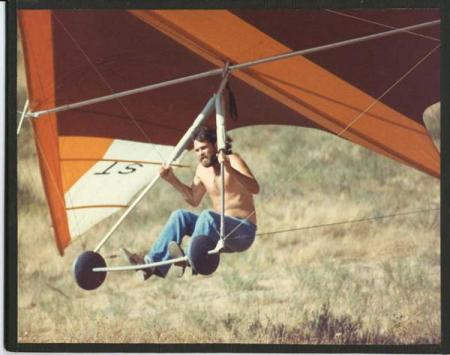 Wild young man and his flying machine