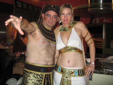 Robyn & me - Egyptian costume party Aug 08