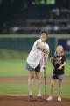 following through the fist pitch