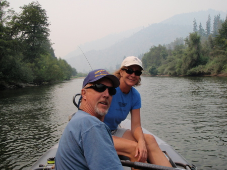 On the river with my wife