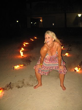 Fire dance in Colombia