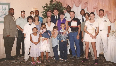 Friends and family at retirement ceremony 2004