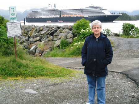 Nancy on Alaskan cruise