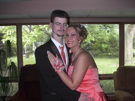 Daughter and her prom date here at home 2004