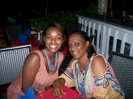 my daughter and I in Barbados