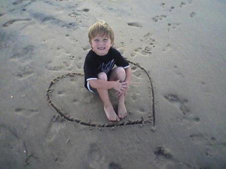 Aidan at the beach...love the little man