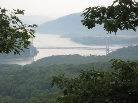 Bear Mountain Bridge on a Misty Grey Day