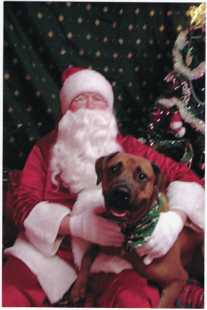 Gordy with Santa 2006