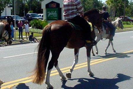 Strolling down Highway 20 throwing candy