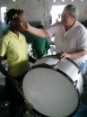 Jeanne with Percussion Student