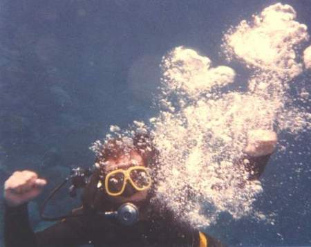 Laughing underwater