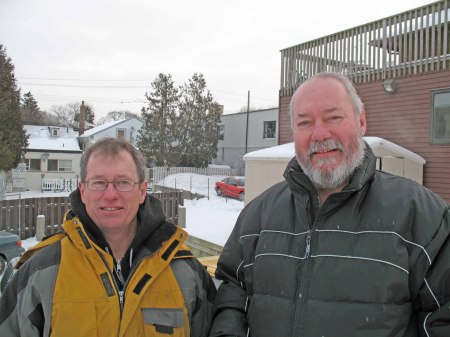 Stewart and brother Dean on the left