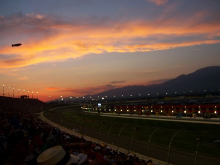 Sunset A The Nascar Race