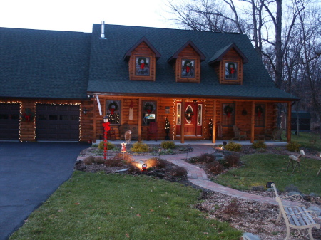 christmas tree and front of house 015