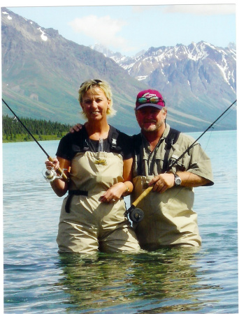 Joe & I fishing for Grayling in Alaska