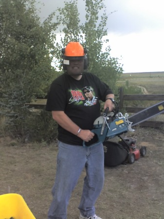 Me with a chainsaw