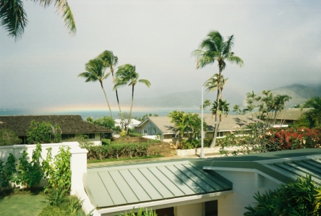 LOW RAINBOW EARLY MORNING