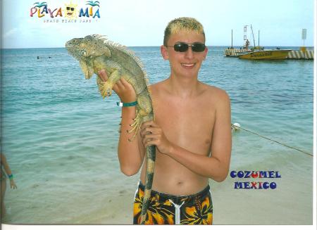 My son & friend in Cozumel