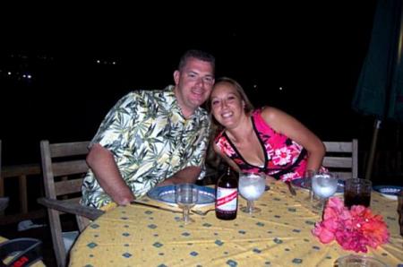 wife and i in Jamaica