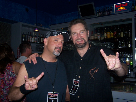 after the gig with KNAC's Junk Man
