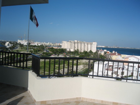 The Flag in Cancun beside our Resort