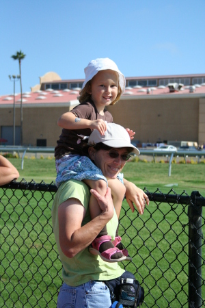 Simone and Claire at Del Mar Racetrack