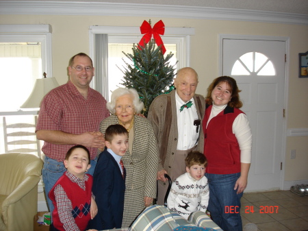 Our Family with Grandma and Grandpa Beach