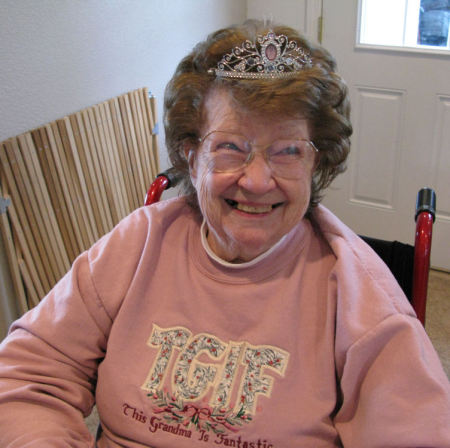 My mom - she'll be 90 in June!