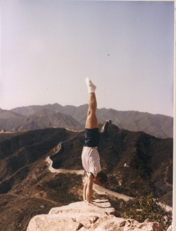 Handstand at the Great Wall - China