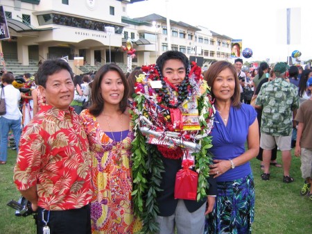 Family photo at son's graduation