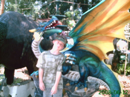 My son, Philip, and a really cool dragon!