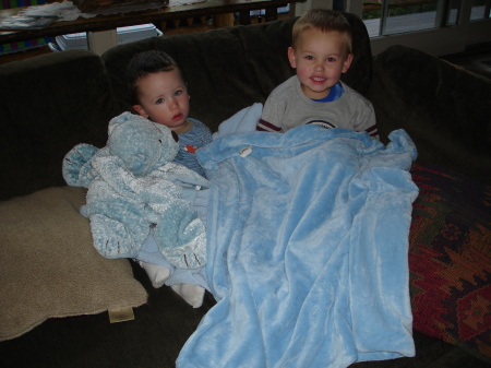 Declan (right) with his cousin, Thomas