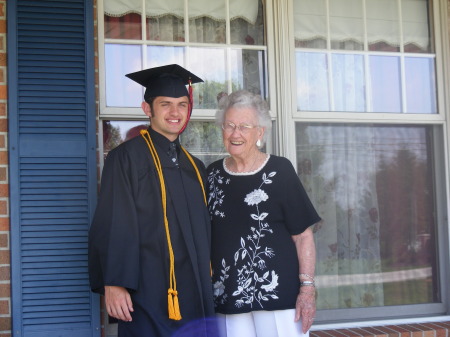 Zac and Great Grandma Issy