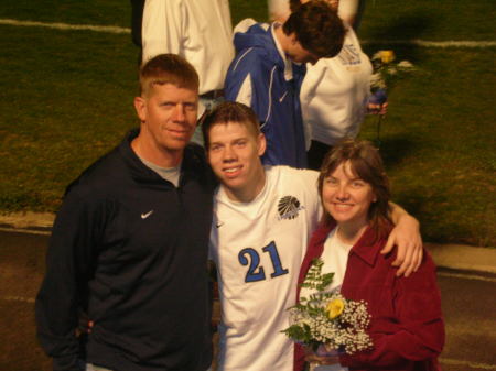 Senior night soccer game