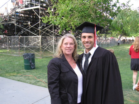 Proud Mom and Son Sean at CSUN graduation