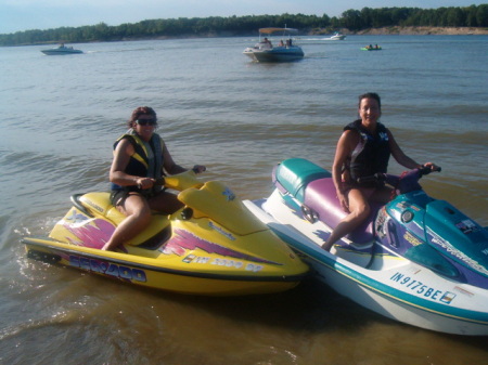 Me & Jen jet skiing after night 2--reunion