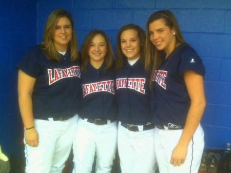 Lafayette Softball, Lauren 2nd from the right